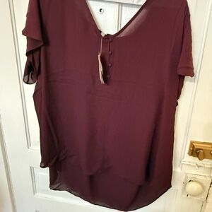 Philosophy Women's Deep Burgundy Blouse